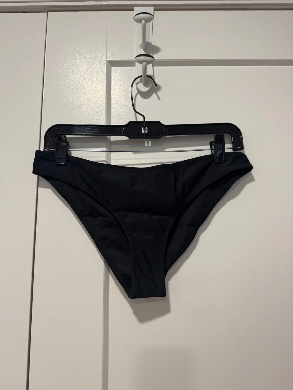 Black Gathered Front Tankini Top